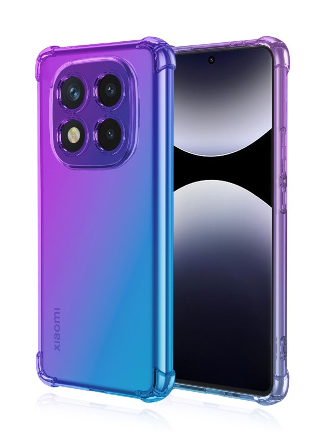 Zadní kryt na Xiaomi Redmi Note 14 Pro Shock duhový fialovo-modrý