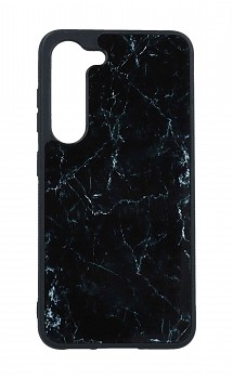 Zadní pevný kryt Marble na Samsung S23 Smoky Black