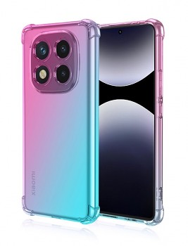 Zadní kryt na Xiaomi Redmi Note 14 Pro Shock duhový mentolovo-růžový