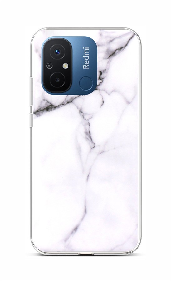Levně Kryt TopQ Xiaomi Redmi 12C Mramor bílý 106715 (pouzdro neboli obal na mobil Xiaomi Redmi 12C)