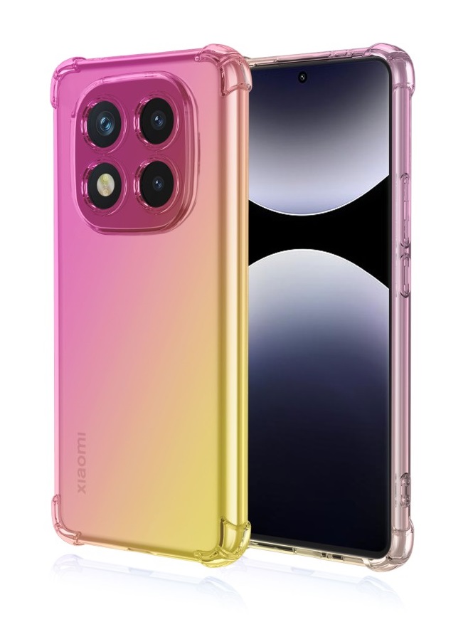 Zadní kryt na Xiaomi Redmi Note 14 Pro Shock duhový růžovo-žlutý