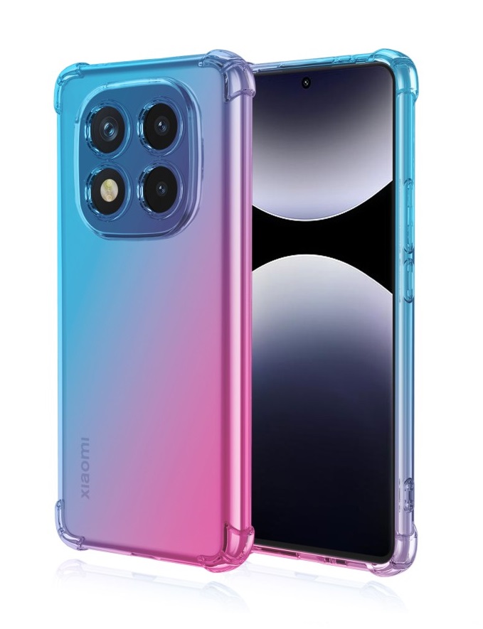 Levně Kryt TopQ Xiaomi Redmi Note 14 Pro Shock duhový modro-růžový 136716 (pouzdro neboli obal na mobil Xiaomi Redmi Note 14 Pro)