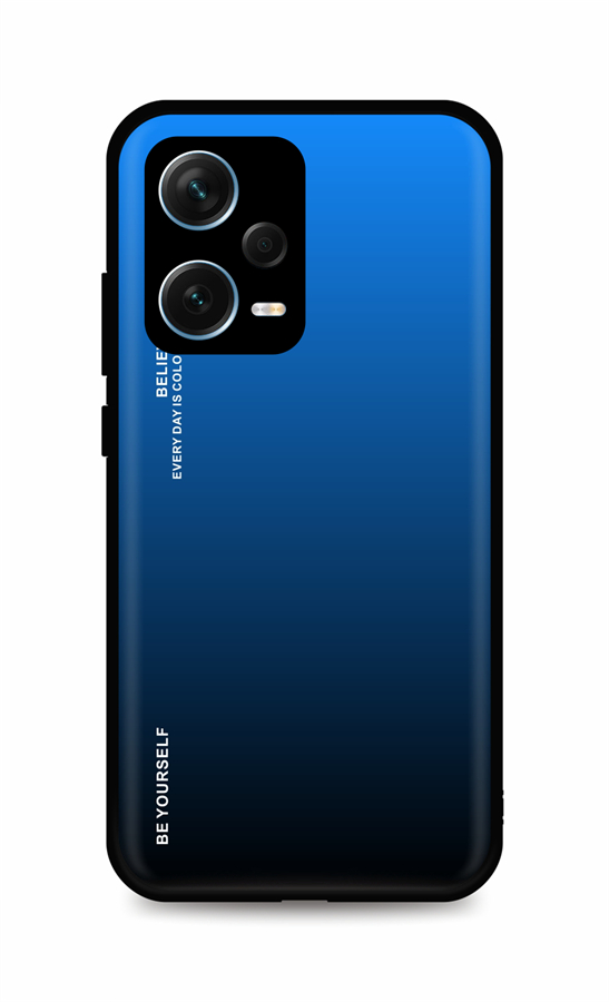 Cover Per Xiaomi Redmi Note 12 Pro+ (12 Pro Plus) - Custodia Morbida TPU Con Bordo Dorato Placcato, Anti Graffio Anti Urto - Blu