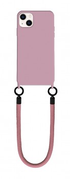 Zadní kryt Minimalist Wrist Strap na iPhone 14 pudrový