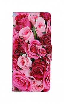 Knížkové pouzdro na Xiaomi Redmi 10C Růžové růžičky