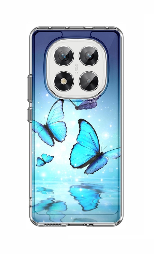Levně Kryt TopQ Image Xiaomi Redmi Note 14 Pro 5G pevný Modří motýlci 136788 (pouzdro neboli obal na mobil Xiaomi Redmi Note 14 Pro 5G)
