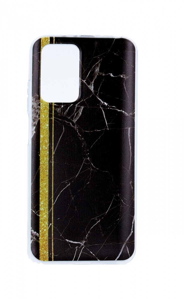 Levně Kryt STYLE TopQ Xiaomi Redmi 10 Mramor černo-zlatý 86811 (pouzdro neboli obal na mobil Xiaomi Redmi 10)