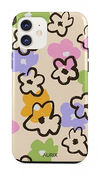 Luxusní kryt AURIX na iPhone 11 Flower Drawing