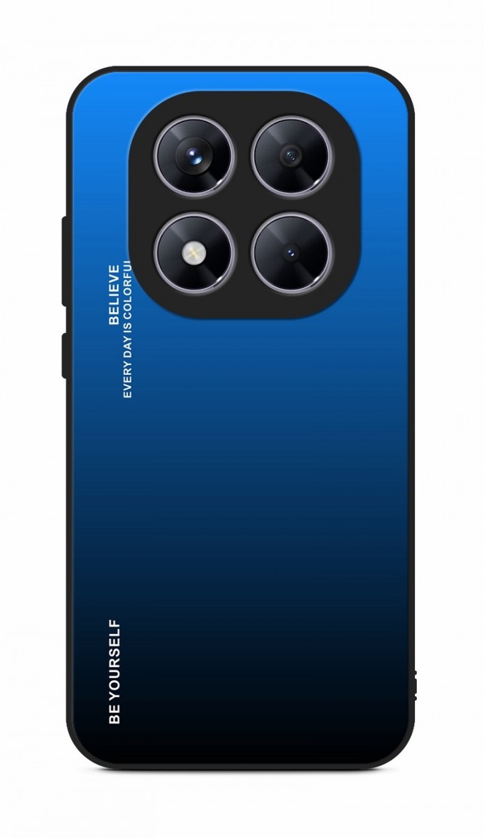 Zadní pevný kryt LUXURY na Xiaomi Redmi Note 14 Pro 5G duhový modrý