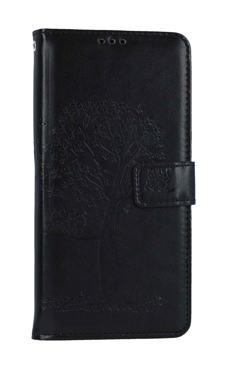 Levně Pouzdro TopQ Xiaomi Redmi Note 12S knížkové Černý strom sovičky 106880 (obal neboli kryt na mobil Xiaomi Redmi Note 12S)