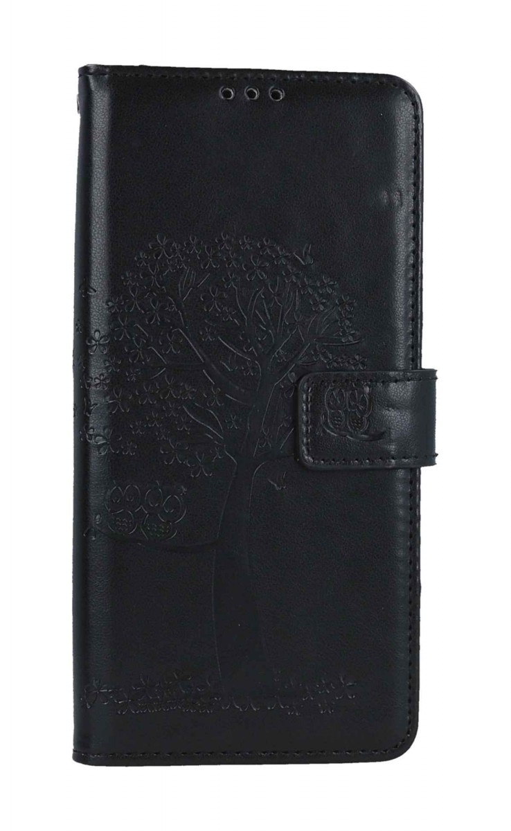 Levně Pouzdro TopQ Xiaomi Redmi Note 12 Pro+ 5G knížkové Černý strom sovičky 106881 (obal neboli kryt na mobil Xiaomi Redmi Note 12 Pro+ 5G)