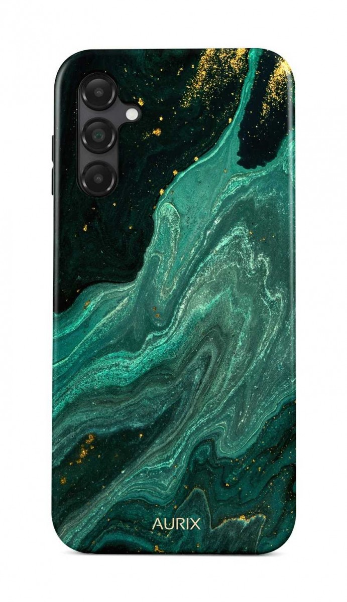 Luxusní kryt AURIX na Samsung A14 Green Lagoon