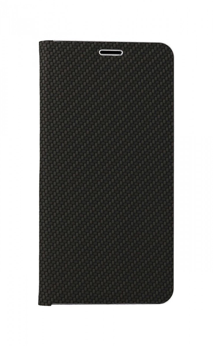 Knížkové pouzdro Luna Carbon Book na Samsung S21 FE černé