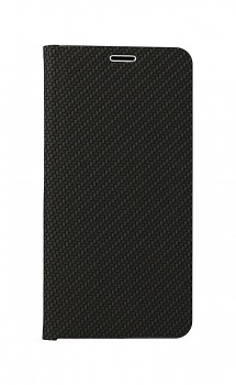 Knížkové pouzdro Luna Carbon Book na Samsung S21 FE černé