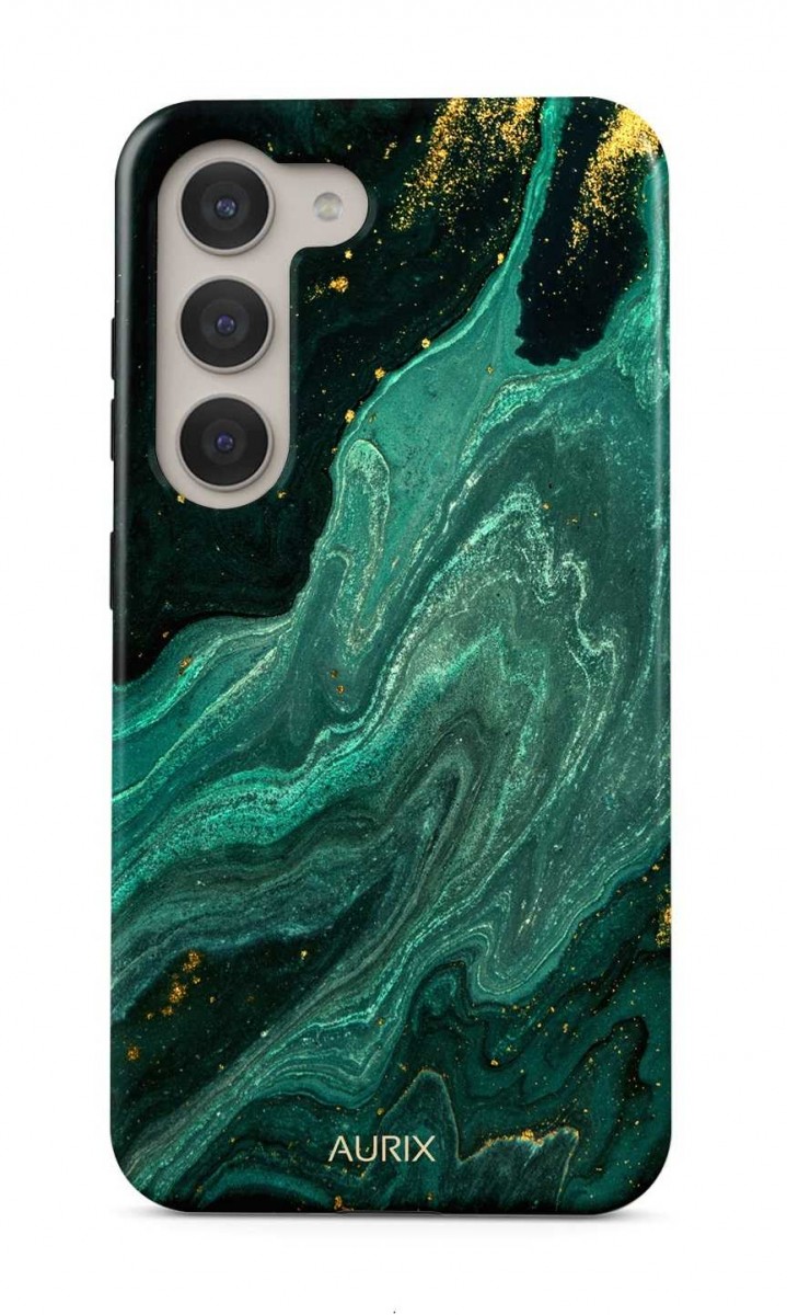 Luxusní kryt AURIX na Samsung S23 Green Lagoon