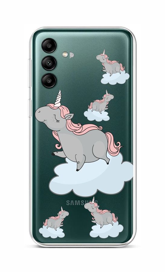 Zadní kryt na Samsung A04s Grey Unicorns