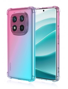 Zadní kryt na Xiaomi Redmi Note 14 Pro+ 5G Shock duhový mentolovo-růžový