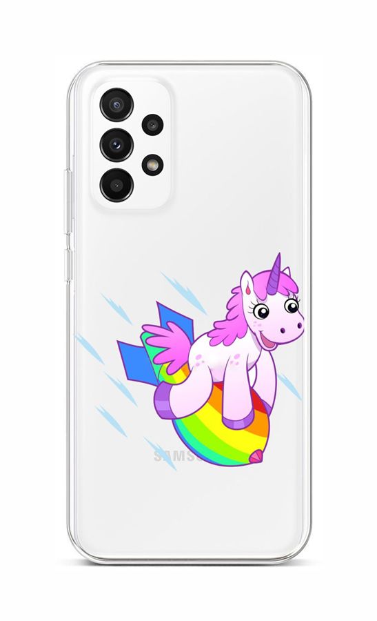 Levně Kryt TopQ Samsung A23 5G Flying Unicorn 86954 (pouzdro neboli obal na mobil Samsung A23 5G)