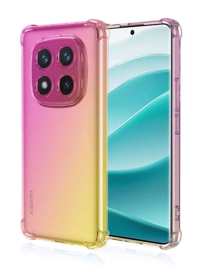 Zadní kryt na Xiaomi Redmi Note 14 Pro+ 5G Shock duhový růžovo-žlutý