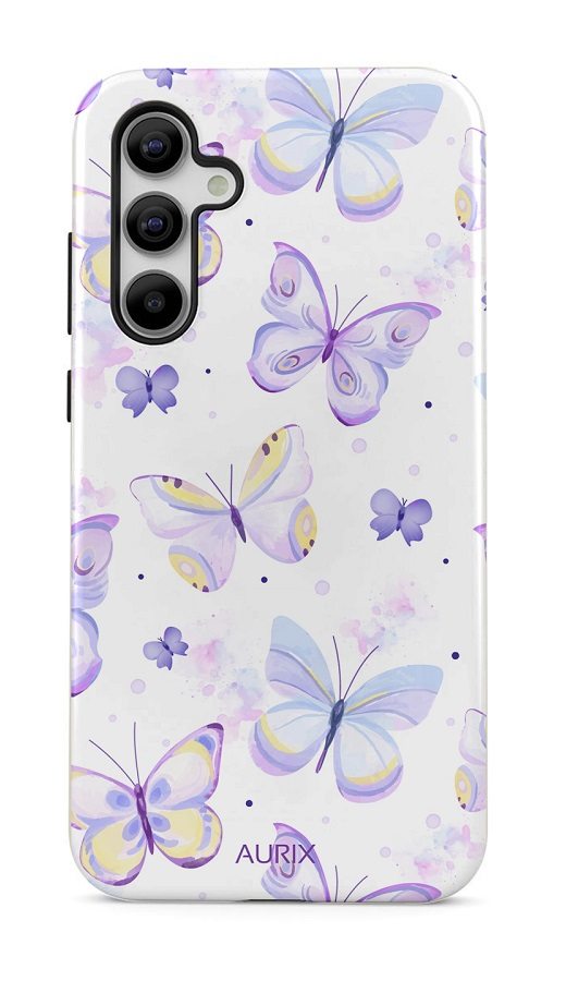 Levně Kryt AURIX Samsung A55 pevný Butterflies 126968 (pouzdro neboli obal na mobil Samsung A55)