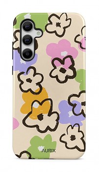 Luxusní kryt AURIX na Samsung A55 Flower Drawing
