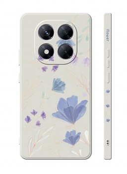 Zadní kryt Design na Xiaomi Redmi Note 14 Pro+ 5G Modré kvítky