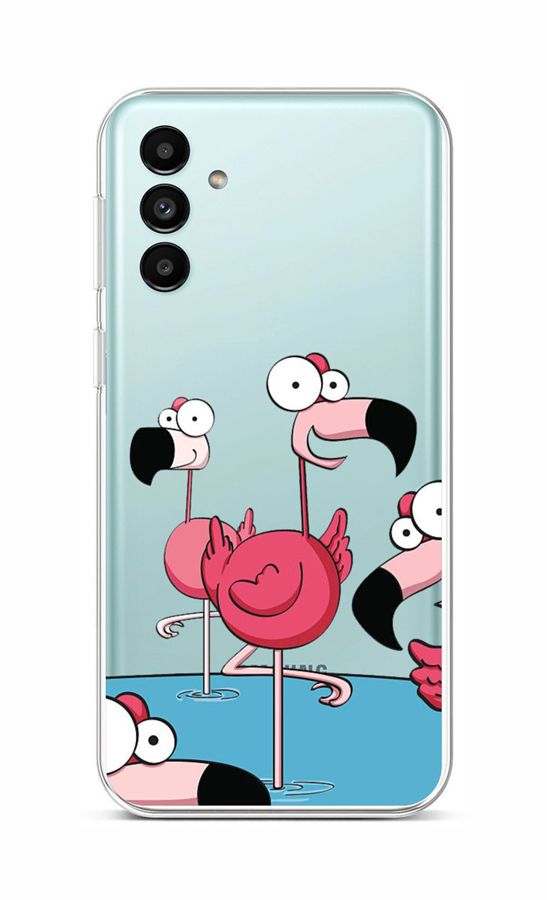Levně Kryt TopQ Samsung A13 5G Cartoon Flamingos 86997 (pouzdro neboli obal na mobil Samsung A13 5G)