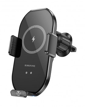 Držák na mobil s funkcí bezdrátového nabíjení Borofone BH205 černý