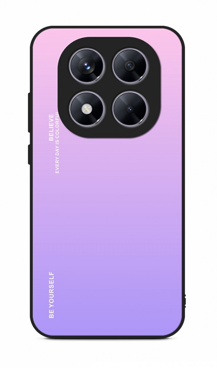 Zadní pevný kryt LUXURY na Xiaomi Redmi Note 14 Pro+ 5G duhový růžový