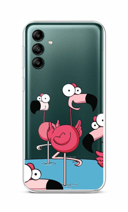 Levně Kryt TopQ Samsung A04s Cartoon Flamingos 87069 (pouzdro neboli obal na mobil Samsung A04s)