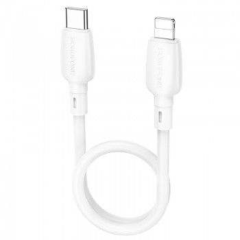 Kabel Borofone BX93 Super Power - USB na Lightning - PD 20W 0,25 metru bílý