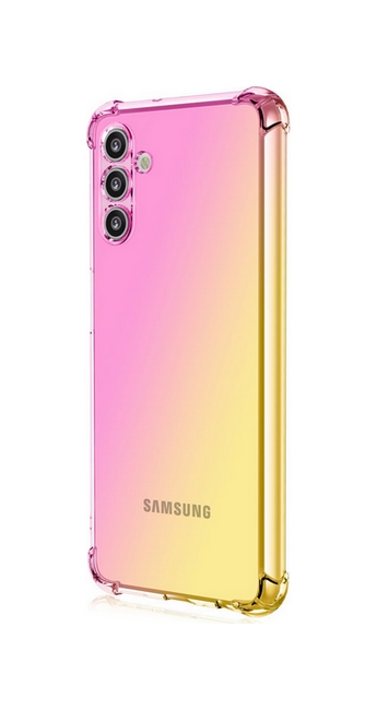 Levně Kryt TopQ Samsung A04s Shock duhový růžovo-žlutý 87087 (pouzdro neboli obal na mobil Samsung A04s)