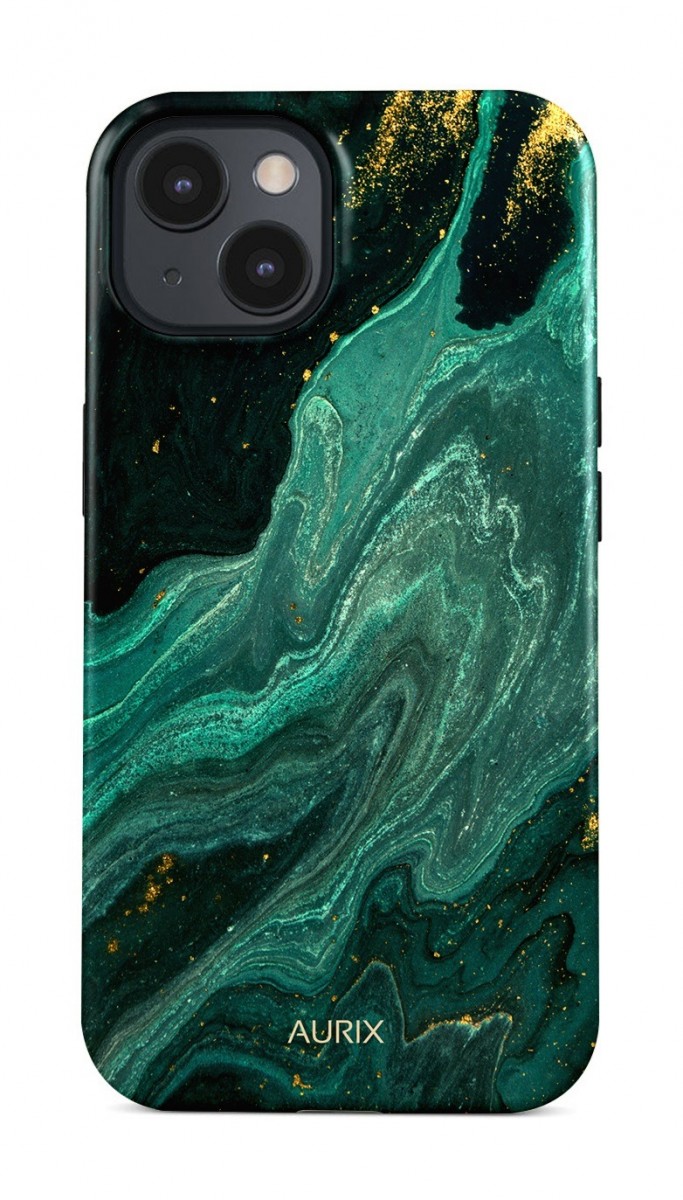 Luxusní kryt AURIX na iPhone 13 Mini Green Lagoon
