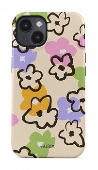 Luxusní kryt AURIX na iPhone 13 Mini Flower Drawing