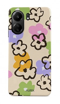 Luxusní kryt AURIX na Xiaomi Redmi 13C Flower Drawing