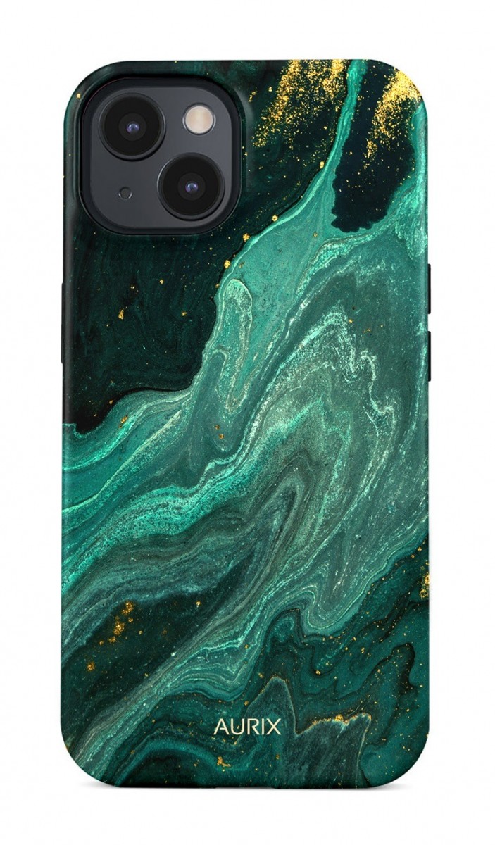 Luxusní kryt AURIX MagSafe na iPhone 13 Green Lagoon