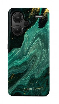 Luxusní kryt AURIX Xiaomi Redmi Note 13 Pro+ 5G Green Lagoon