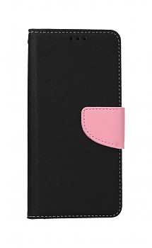 Knížkové pouzdro na Samsung A52 černo-růžové