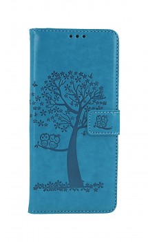 Knížkové pouzdro na Xiaomi Redmi 10C Tyrkysový strom sovičky