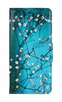 Knížkové pouzdro na Honor 90 Lite 5G Modré s květy