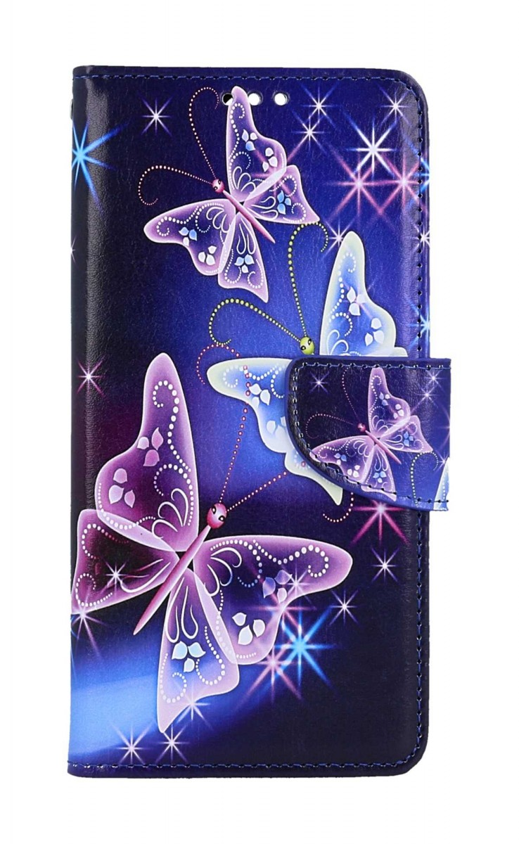Knížkové pouzdro na Vivo Y36 Modré s motýlky