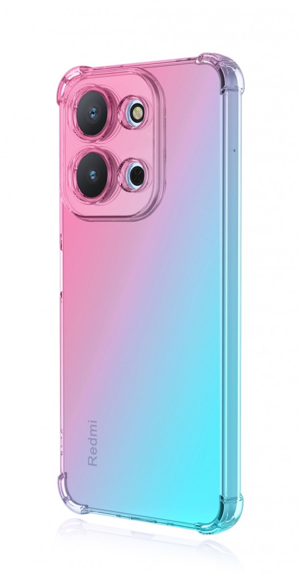 Levně Kryt TopQ Xiaomi Redmi 15C Shock duhový mentolovo-růžový 167397 (pouzdro neboli obal na mobil Xiaomi Redmi 15C)