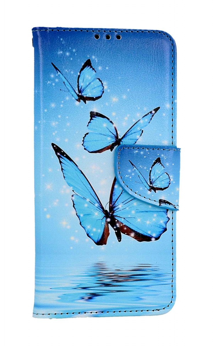 Levně Pouzdro TopQ Xiaomi Redmi Note 12S knížkové Modří motýlci 107425 (obal neboli kryt na mobil Xiaomi Redmi Note 12S)