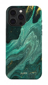 Luxusní kryt AURIX MagSafe na iPhone 15 Pro Green Lagoon