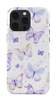Luxusní kryt AURIX MagSafe na iPhone 15 Pro Butterflies