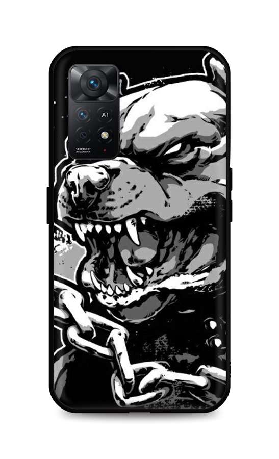 Zadní silikonový kryt DARK na Xiaomi Redmi Note 11 Pro Agressive Pitbull