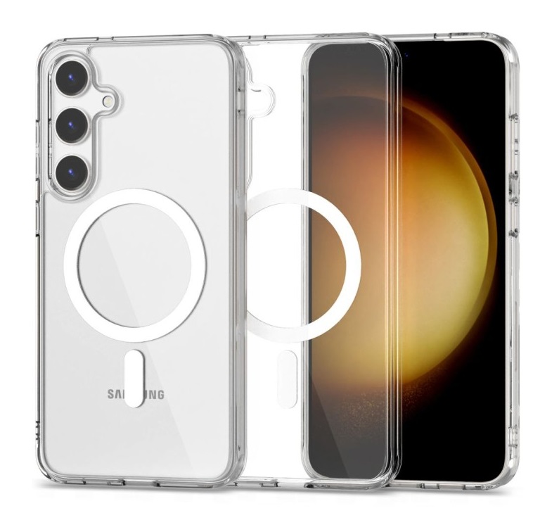 Zadní pevný kryt Clear Magnetic na Samsung S24 Plus průhledný