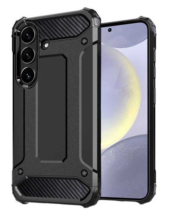 Levně Kryt TopQ Samsung S24 Panzer černý 117465 (pouzdro neboli obal Samsung S24)