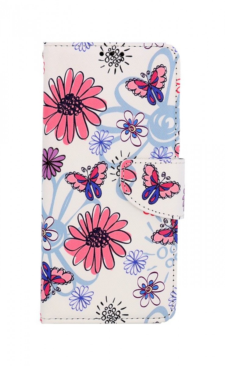 Levně Pouzdro TopQ Vivo Y20s knížkové Flowers 67469 (kryt neboli obal na mobil Vivo Y20s)