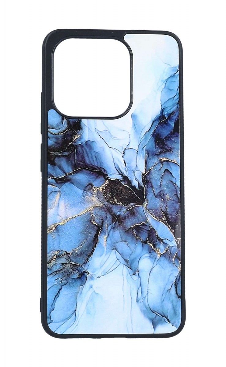 Zadní pevný kryt Marble na Xiaomi Redmi 10C Smoky Blue